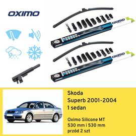 Wycieraczki przód do Skoda Superb 1 sedan (2001-2004) Oximo Silicone MT 
