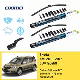 Wycieraczki przód do Skoda Yeti SUV facelift (2013-2017) Oximo Silicone MT 