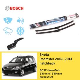 Wycieraczki BOSCH AeroTwin do Skoda Roomster 5J 03.2006-05.2013 (2006-2013) 530 mm i 530 mm 