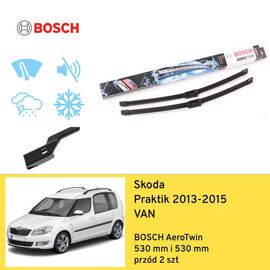 Wycieraczki BOSCH AeroTwin do Skoda Roomster 5J 05.2013-05.2015 new rear wiper (2013-2015) 530 mm i 530 mm 