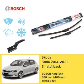 Wycieraczki BOSCH AeroTwin do Skoda Fabia 3 NJ3 hatchback (2014-2021) 600 mm i 400 mm 