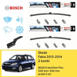 Wycieraczki BOSCH AeroTwin Plus do Skoda Fabia Combi 2 5J5 facelift 05.2013-12.2014 new rear wiper (2013-2014) 530 mm i 530 mm 