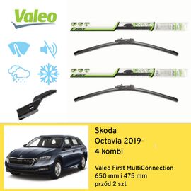 Wycieraczki przód do Skoda Octavia 4 kombi (2019-) Valeo First MultiConnection 