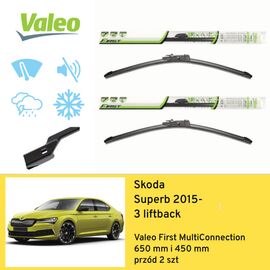 Wycieraczki VALEO First MultiConnection do Skoda Superb 3 3V3, 3V5 (2015-) 650 mm i 450 mm 