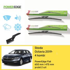 Wycieraczki przód do Skoda Octavia 4 kombi (2019-) PowerEdge Flat 