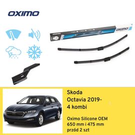 Wycieraczki OXIMO Silicone Edition OEM do Skoda Octavia Combi A8 NX5 wagon (2019-) 650 mm i 475 mm 