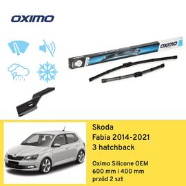 Wycieraczki OXIMO Silicone Edition OEM do Skoda Fabia 3 NJ3 hatchback (2014-2021) 600 mm i 400 mm 